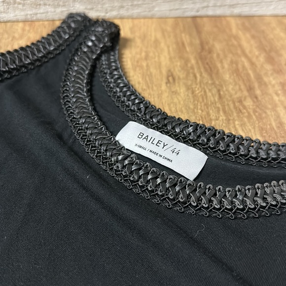 { 7 for 45$ } Bailey 44 X Anthropologie Harlow black open shoulder raw hem top - Picture 5 of 8